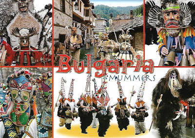 Carte postale Les kukeri - Bulgarie