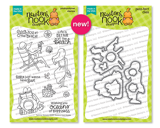 Summer Moments Stamp Set & Die Set by Newton's Nook Designs #newtonsnook