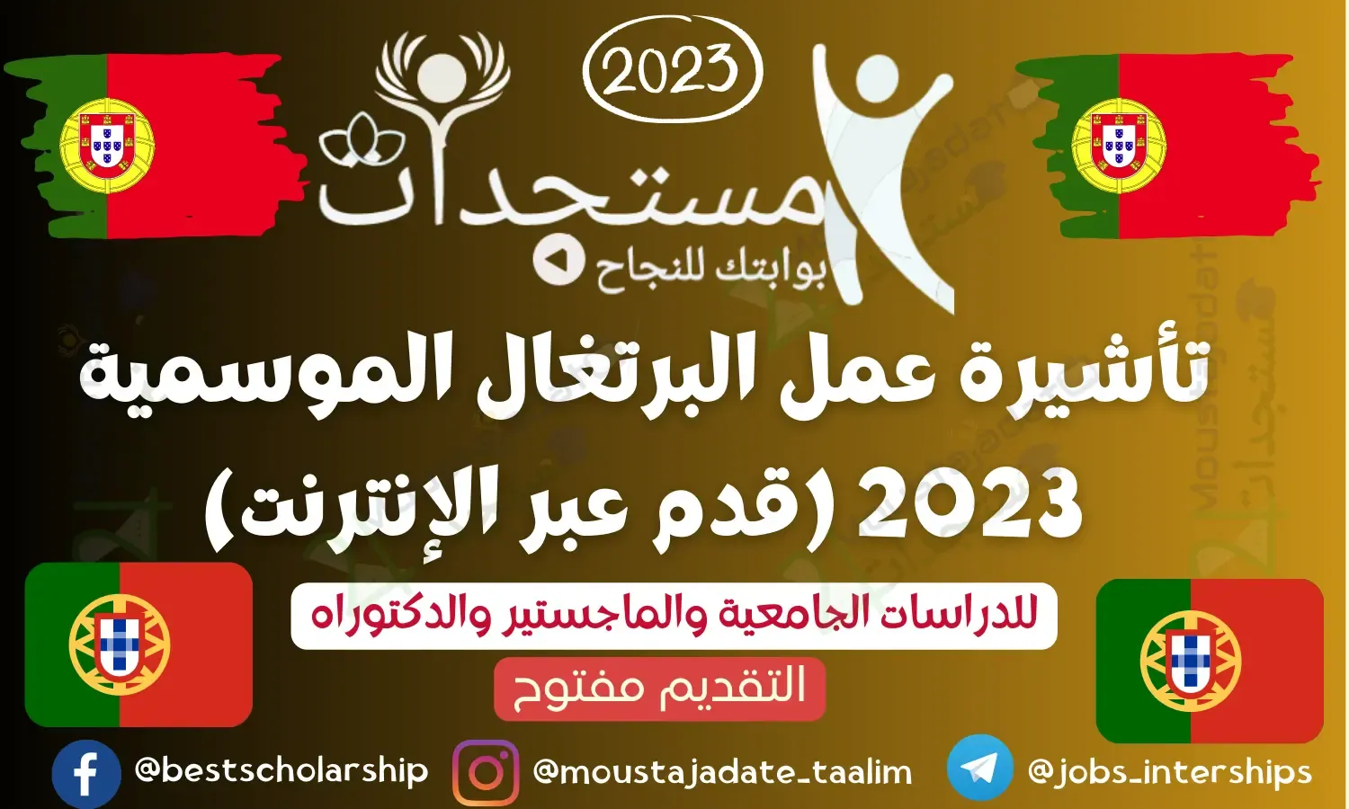 تأشيرة عمل البرتغال الموسمية 2023 (قدم عبر الإنترنت)