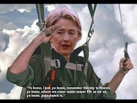 Hillary Clinton Lies Memes - Hillary with parachute landing in Bosnia
