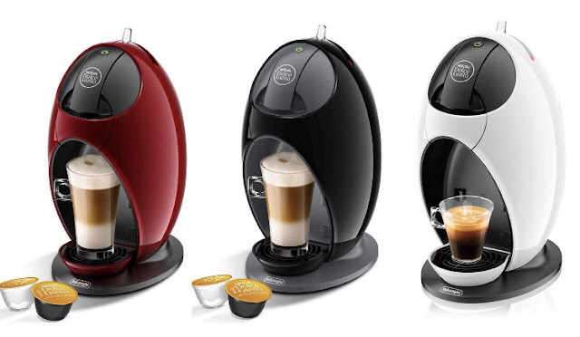 Nescafe Dolce Gusto Coffee Machines in red, black and white