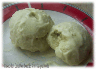 Resep dan Cara Membuat Es Krim Kelapa Muda 