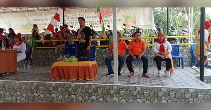 Lomba Senam Meriahkan HUT-RI Ke 78 Tahun di Kantor Desa Tanjung Menang Kecamatan Prabumulih Selatan