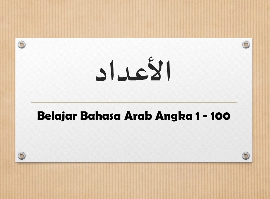 Angka 1-100 dalam Bahasa Arab ~ Belajar Bahasa Arab Online