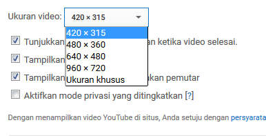   Memasukkan Video YouTube ke Postingan Blog 