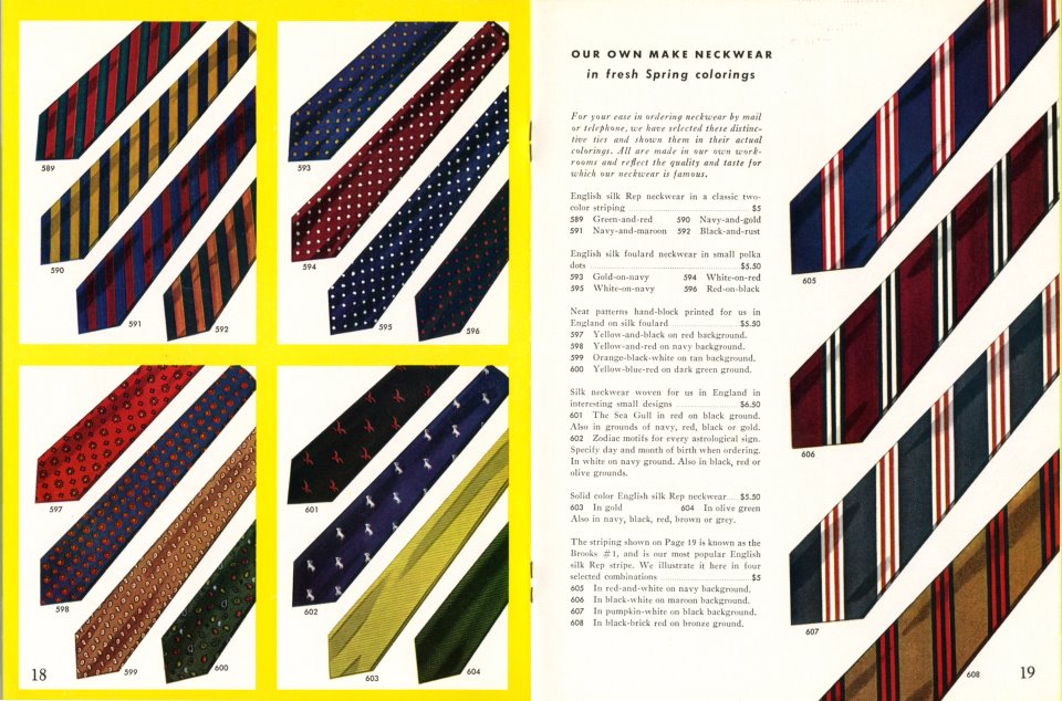 Brooks Brothers Our Own Make Neckwear 1969 Posted by Tucker Labels 1969