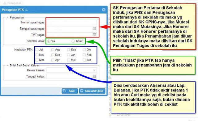 Contoh Isian SK Penugasan dan SK Pengangkatan Pada Data PTK Dapodikdas