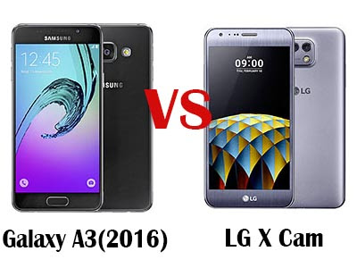 perbandingan harga dan spesifikasi hp samsung galaxy A3 dengan LG x cam