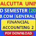 CU B.COM 3rd Semester Financial Accounting 2 (General) 2020 Question Paper | B.COM Financial Accounting 2 (General) 2020 Calcutta University Question Paper