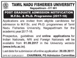 tamilnadu-fisheries-university-mfsc-phd-admissions-2017-18