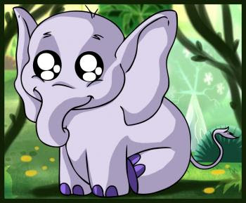 Cute baby cartoon elephant picture