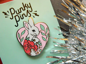 Punky Pins Bunny Heart Enamel Pin