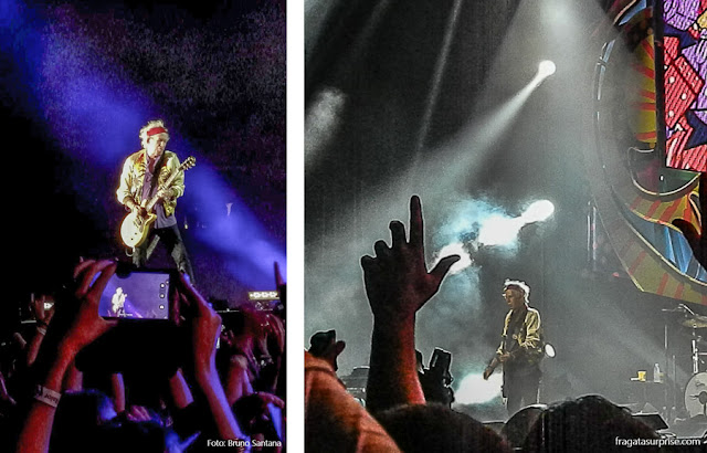 Keith Richards no show dos Rolling Stones no Maracanã, em 2016