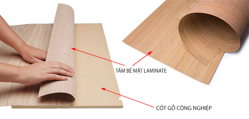 Bề mặt gỗ công nghiệp: Laminate