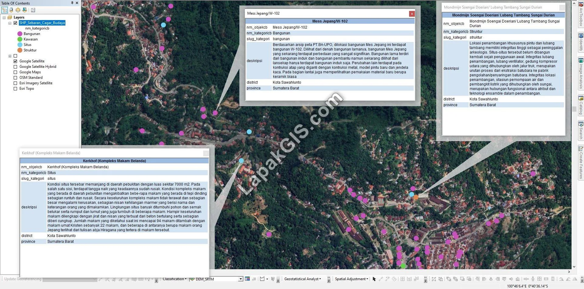 Shapefile Peta Sebaran Cagar Budaya