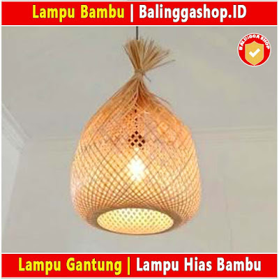 Lampu Bambu Gantung Model Nanas