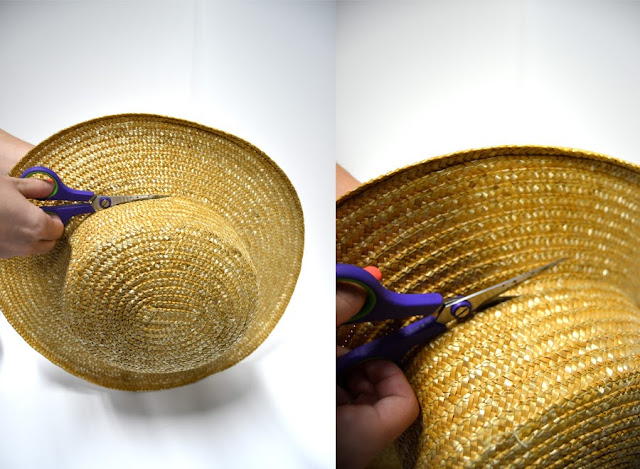 Flashback Summer: Sassy Straw Saucer Hat DIY- 1940s, 1950s vintage refashion tutorial