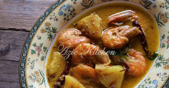 Resepi Gulai Udang Dengan Nenas - Contohkan d