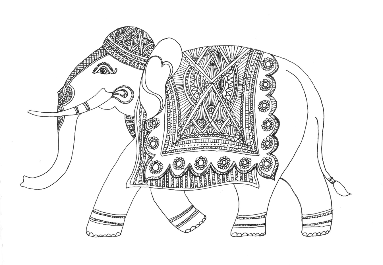 sketch of an elephant