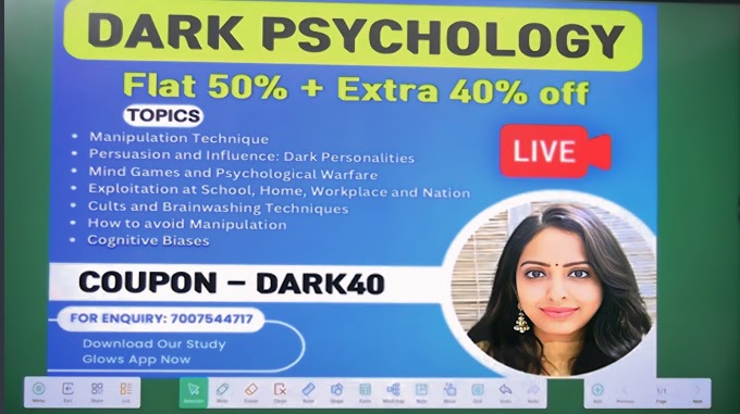 STUDY GLOWS DARK PSYCHOLOGY COURSE BY MAYURIKA DAS
