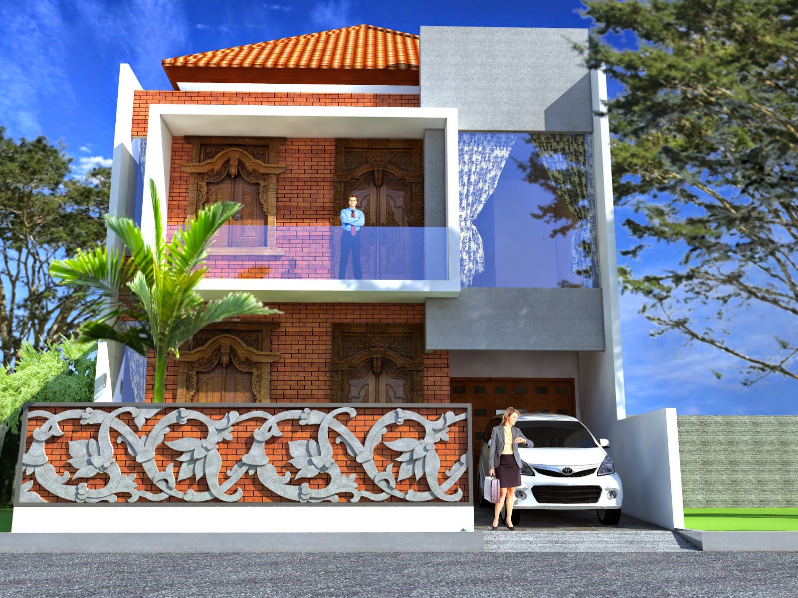 Minimalist House Design Ethnic Java Modern Studio Rumah Drafter