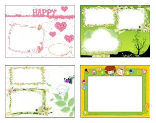 Examples of free ready made templates that come with EM Free Photo Collage Software