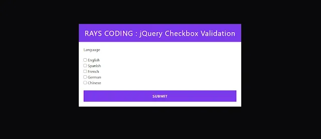 jQuery Validation