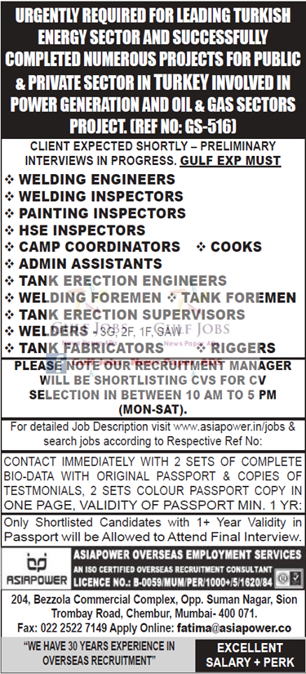 Leading co Oil & Gas sector Jobs for Turkey