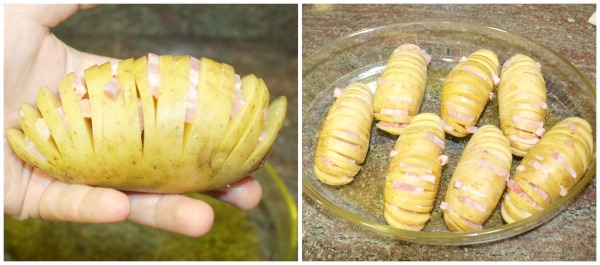 Patatas al estilo Hasselback, receta paso a paso con fotografías