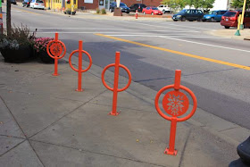 bicycle racks (hitching posts?)  