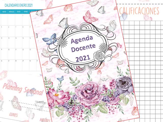 Agenda Docente 2021 - Mariposa - 177 páginas