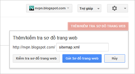 Thêm XML Sitemap cho Blogspot