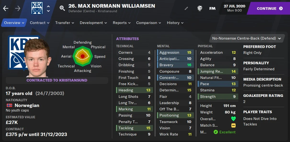 Max Williamsen Football Manager 2021