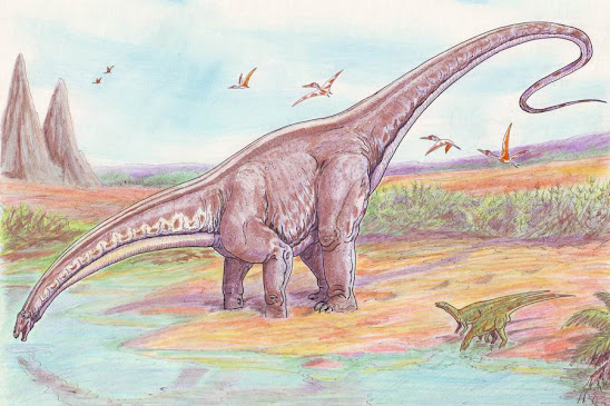 Ekor Apatosaurus panjang seperti cemeti