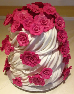 Cake with edible roses
