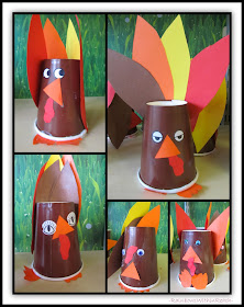 Turkeys from Paper Cups via RainbowsWithinReach