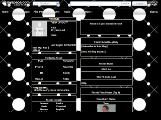 Black and White Tiny Myspace Layouts