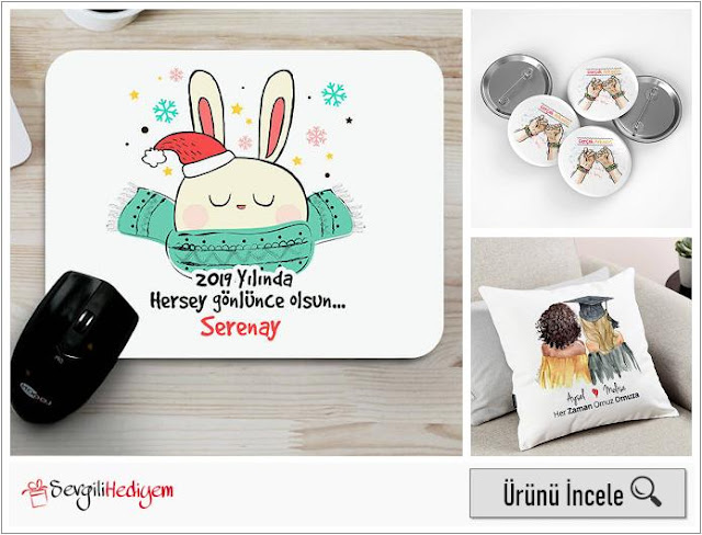 Yılbaşı İçin Arkadaşa Özel Mouse Pad