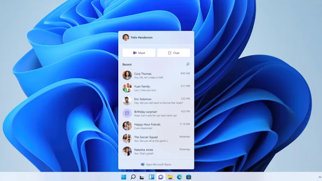 Microsoft Teams in Windows 11.