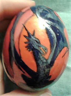 Painted egg dragon