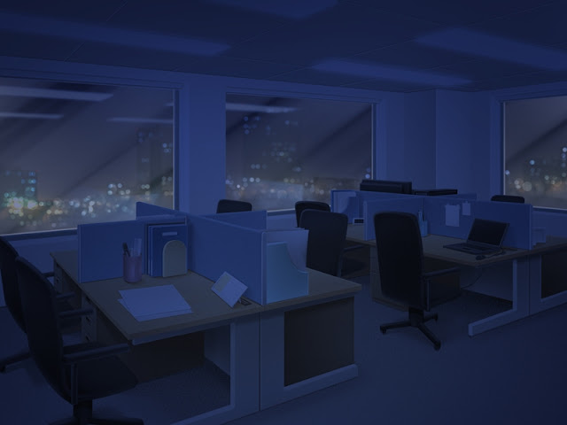 Telemarketing Office (Anime Background) (night)