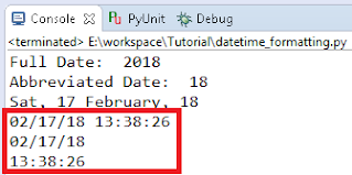 Python strftime Datetime Formatting