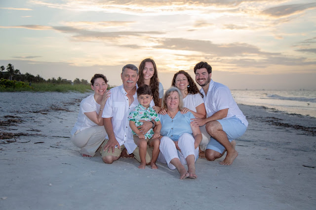 Sunrise on Sanibel Island family portrait