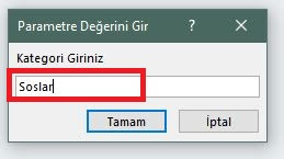 SQL Parametre Sorguları