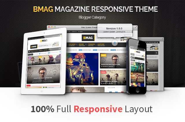 Free Download BMAG V2.0.3 - Magazine Responsive Blogger Template