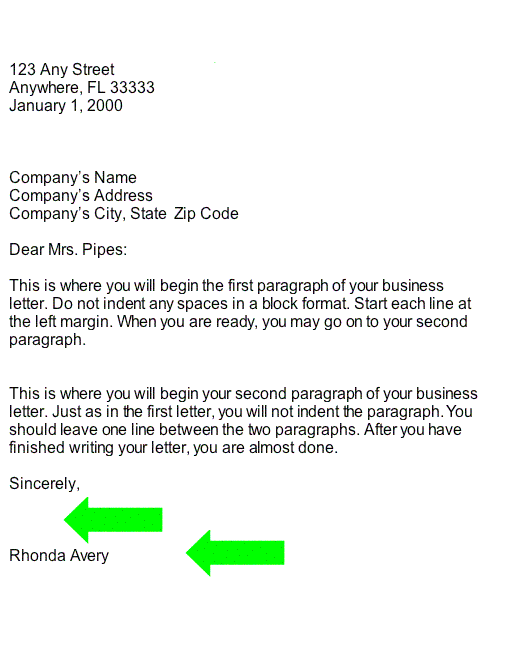 collection: Typed Name and Signature Business Letter (part ...