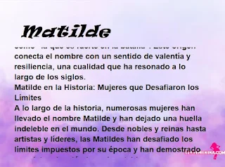 ▷ Significado del nombre Matilde