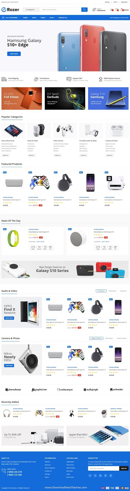 Electronics eCommerce HTML5 Template 