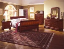 Louis Philippe Cherry Queen Size Bedroom Furniture Set