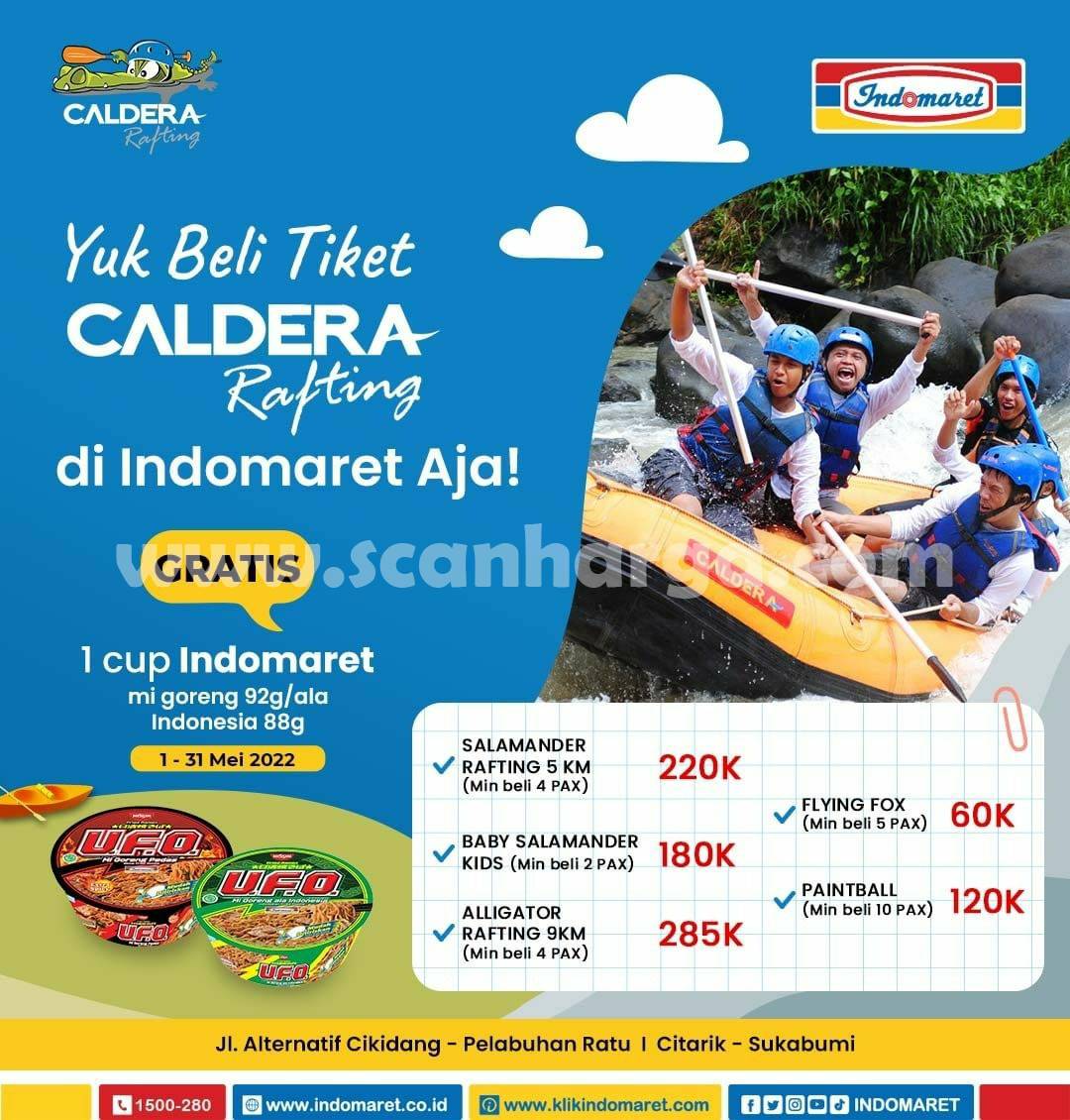 Promo Indomaret Beli Tiket Caldera Rafting – GRATIS 1 Cup Mie Goreng